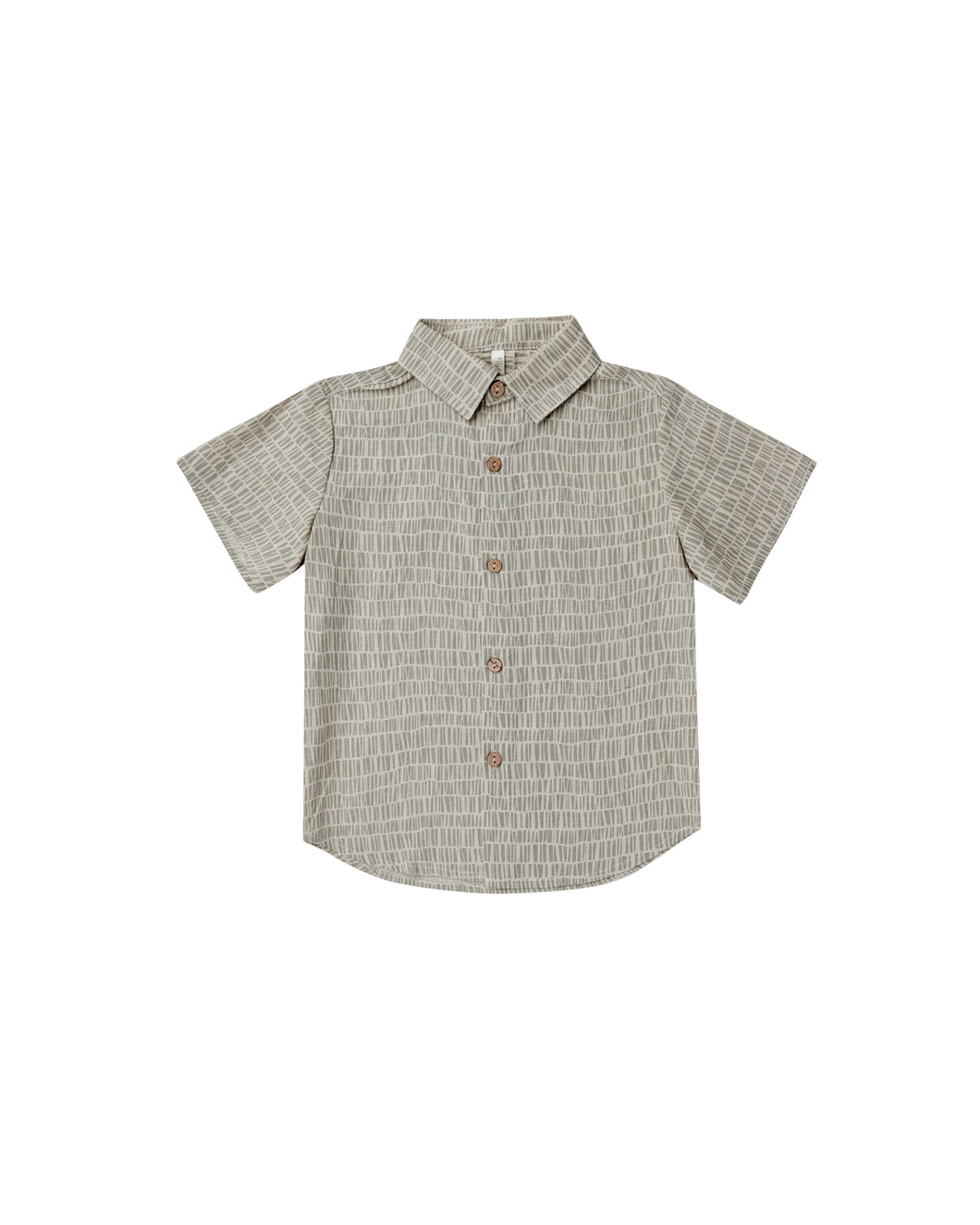 Collared Short Sleeve Shirt - Block Stripe - SIZE 8/9 YR