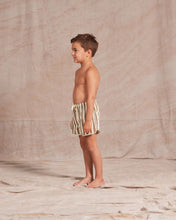 Load image into Gallery viewer, Swim Trunk - Olive Stripe - SIZE 10/12 YR
