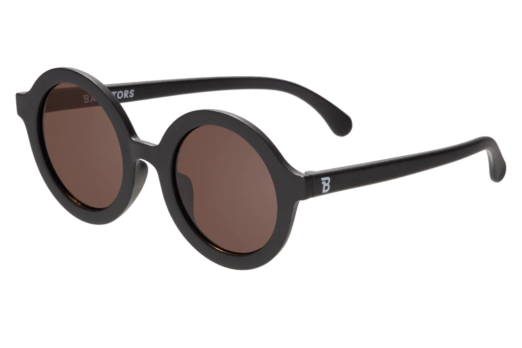 Jet Black - Euro Round Sunglasses - Limited Edition