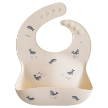 Load image into Gallery viewer, Silicone Baby Bib - Whales
