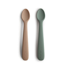 Load image into Gallery viewer, Silicone Feeding Spoons - Dried Thyme/Natural

