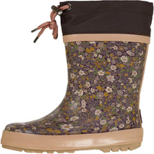 Load image into Gallery viewer, Thermo Rubber Boot Print - Eggplant Flowers - SIZE 34 (1.5)
