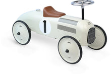 Load image into Gallery viewer, Vintage Metal Ride on Car - White/Cream
